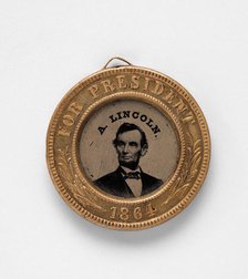 Presidential Campaign Medal with Portraits of Abraham Lincoln [and Andrew Johnson], 1864. Creator: Unknown.