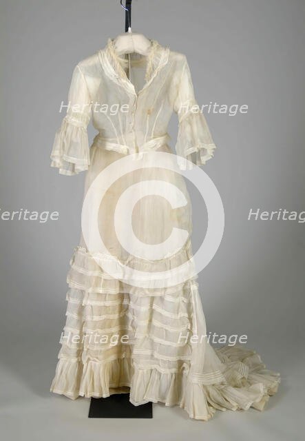 Morning dress, American, 1870-75. Creator: Unknown.