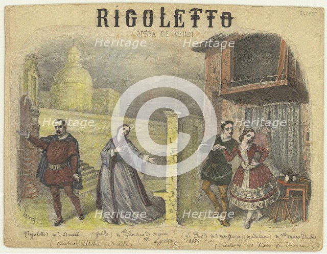 Opera Rigoletto by Giuseppe Verdi, 1863.