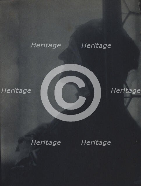 Gertrude Ka¨sebier, head-and-shoulders profile portrait, facing left, 1905. Creator: Adolph de Meyer.