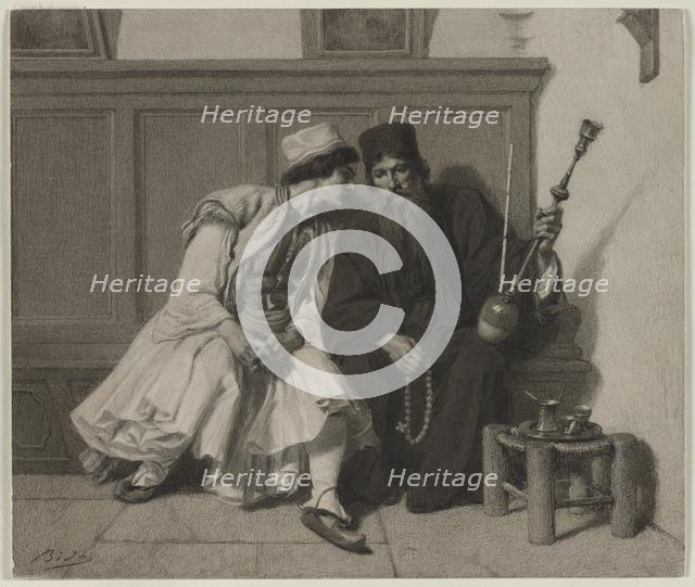 Young Greek Man in Conversation with a Priest, second half 19th century. Creator: Alexandre Bida (French, 1823-1895).