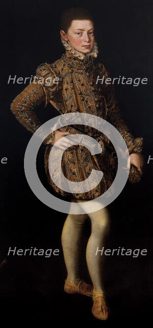 Portrait of John of Austria (Juan de Austria) (1547-1578) at the age of fourteen, 1561. Creator: Sánchez Coello, Alonso (1531-1588).