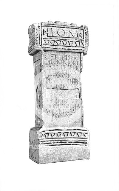 Roman altar from Hadrian's Wall, Northumberland, c1985-c1989. Artist: Frank Gardiner.