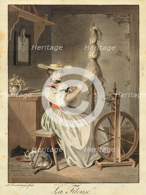 The Spinner, 1793. Creator: Freudenberger, Sigmund (1745-1801).