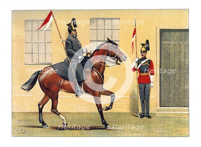 'The 16th (Queen's) Lancers', c1890.Artist: Geoffrey Douglas Giles