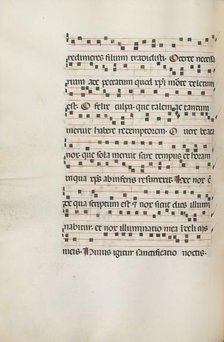 Missale: Fol. 155v: Music for "Exultet", 1469. Creator: Bartolommeo Caporali (Italian, c. 1420-1503).