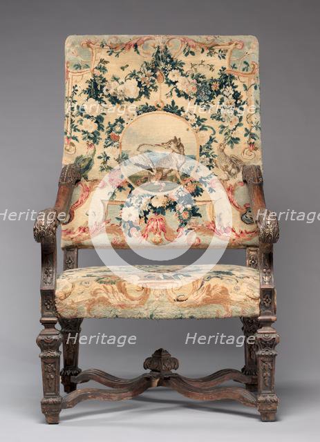 Chair, before 1717. Creator: Royal Savonnerie Manufactory, Chaillot Workshops (French, est. 1627).