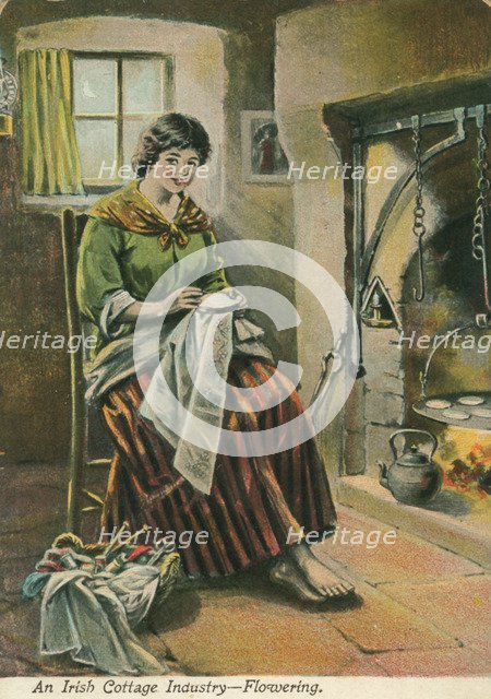 An Irish Cottage Industry - Flowering. Artist: Unknown
