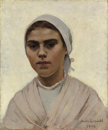 Head of a Girl, Brittany, 1882. Creator: Amelie Lundahl.