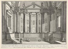 Plate 9: 'Colonnaded hall according to the custom of the ancient Romans, and niches adorne..., 1743. Creator: Giovanni Battista Piranesi.