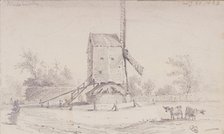 View of windmill on Blackheath, Greenwich, London, 1833. Artist: George Shepheard