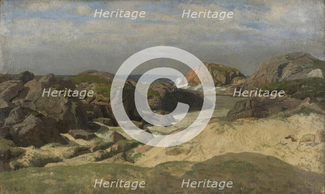 View over the Sea from Ogna, Jæren, 1878. Creator: Kitty Lange Kielland.