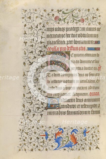 Decorated Initial R; Decorated Initial F; Book of Hours, about 1415-1420. Creator: Unknown.