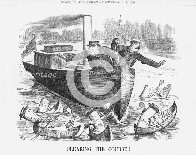 'Clearing the Course!', July 7, 1888. Artist: Joseph Swain