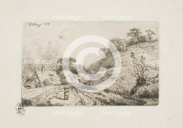The Cornfield (Rembrandt Manner), 1764. Creator: Christian Wilhelm Ernst Dietrich.