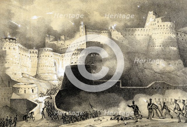 Capture of Ghunzee by British forces, Second Anglo-Afghan War (1878-80), March 1880. Artist: Unknown