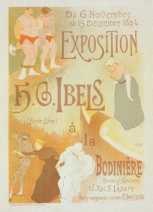 Affiche pour l' "Exposition de H. G. Ibels", à la Bodinière., c1898. Creator: Henri-Gabriel Ibels.