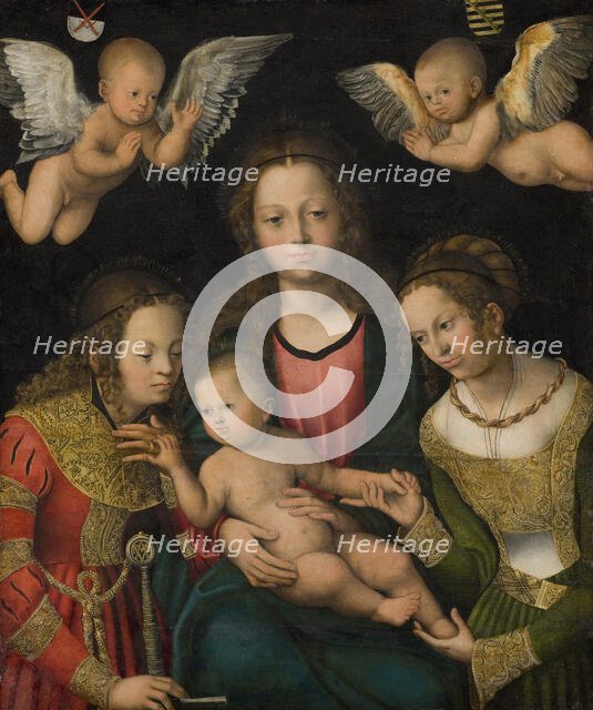 Virgin and Child with the Saints Catherine and Barbara, c1510-1512. Creator: Cranach, Lucas, the Elder (1472-1553).