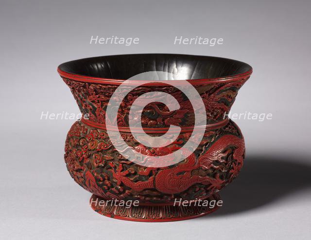 Jar with Dragon and Phoenix Design, 1522-66. Creator: Unknown.