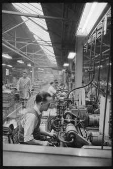 Factory floor of the Wear Flint Glass Works, Alfred Street, Millfield, Sunderland, 1961. Creator: Eileen Deste.