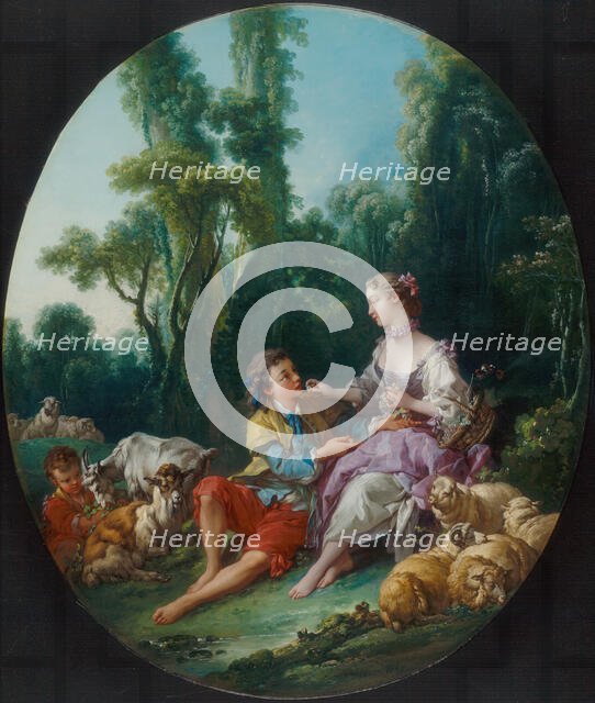 Are They Thinking about the Grape? (Pensent-ils au raisin?), 1747. Creator: Francois Boucher.