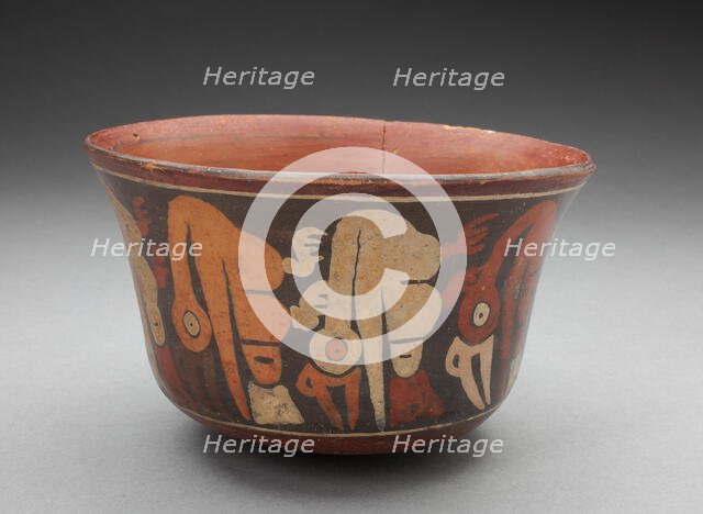 Cup Depicting Long-Necked Birds, 180 B.C./A.D. 500. Creator: Unknown.