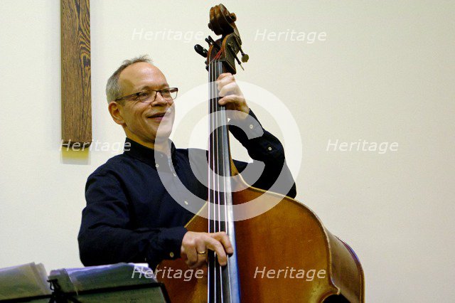 Alec Dankworth, NJA fundraising gig, Loughton, Essex, November 2, 2017. Artist: Brian O'Connor.