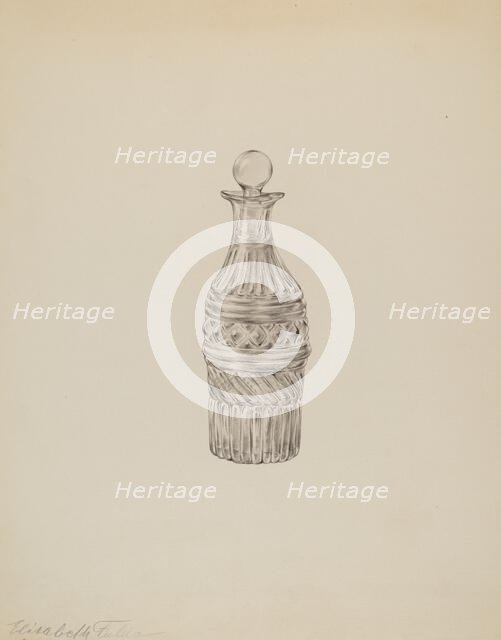 Cruet Bottle, c. 1939. Creator: Elisabeth Fulda.
