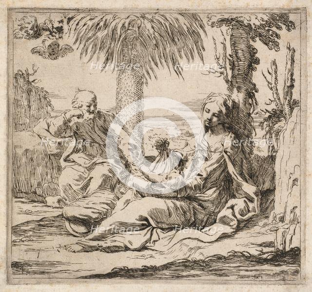 Rest on the Flight into Egypt. Creator: Elisabetta Sirani (Italian, 1638-1665).
