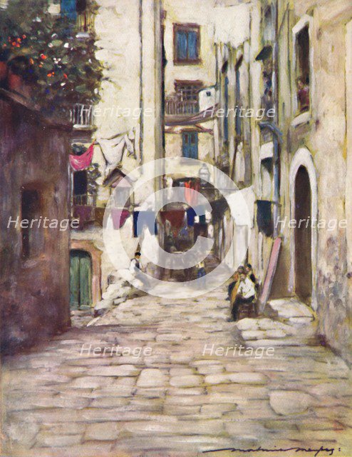 'A Street in Naples', 1903. Artist: Mortimer L Menpes.