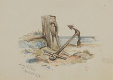 Untitled (Mooring and Anchor), 1873. Creator: Mary Vaux Walcott.