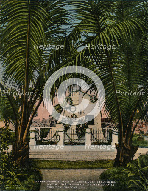 Monument to Cuban medical students executed by the Spanish in 1871, Havana, Cuba, c1920. Artist: Unknown.