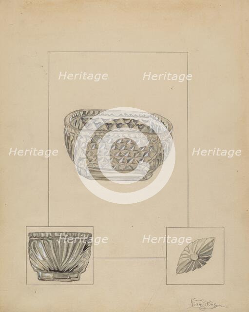 Glass Bowl, 1935/1942. Creator: Rolland Livingstone.