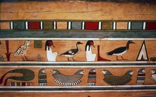 Egyptian Hieroglyphs inside outer coffin of steward, Seni from El Bersha, Egypt, c2000 BC. Artist: Unknown.