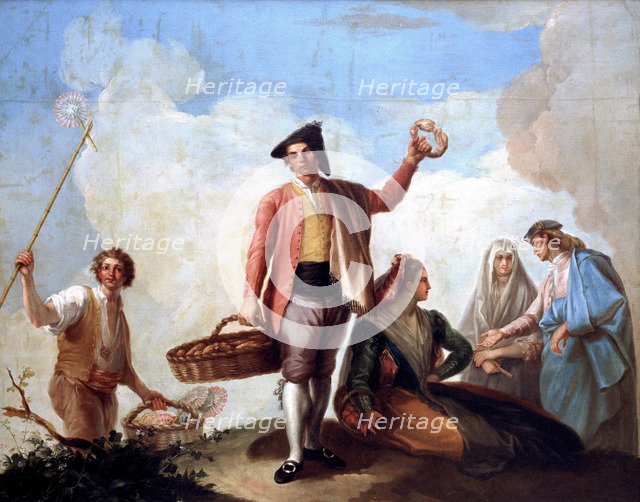 Fans and roscas', oil on canvas.