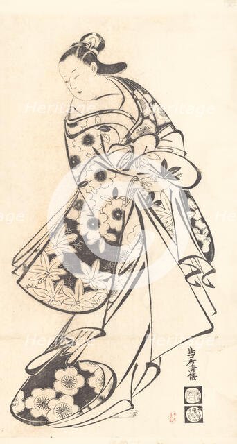 Courtesan, ca. 1712., ca. 1712. Creator: Torii Kiyomasu I.