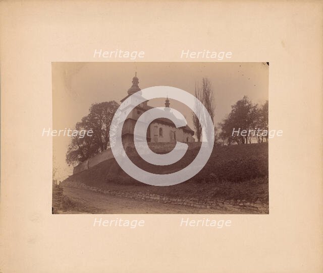 Church of St Bartholomew the Apostle - general view from the suth-west, Zbyszyce, 1892. Creator: Stanislaw Tomkowicz.