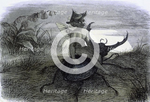 'Water lilies and water fairies of the period', c1869-c1870. Creator: Richard Doyle.