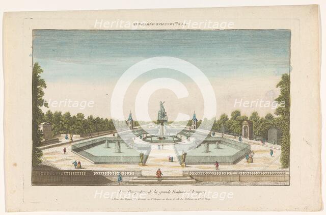 View of the fountain in a garden in Aranjuez, 1735-1805. Creator: Unknown.