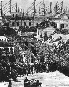 The hanging of Hetherington and Brace, San Francisco, 29th July 1856 (1954). Artist: Unknown