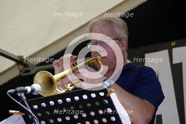 Sam Gould, Hexagonal, Battle Jazz Weekend, Battle, East Sussex, 24 July 2022. Creator: Brian O'Connor.