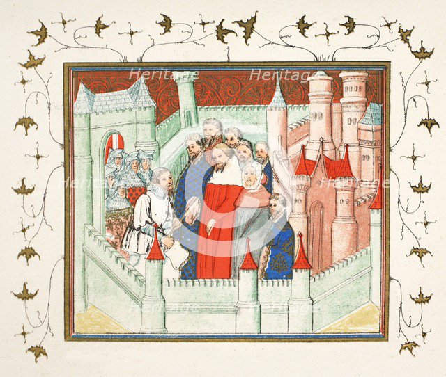 Richard II at Flint castle where he was delivered prisoner to Bolingbroke his rival to the throne, 1