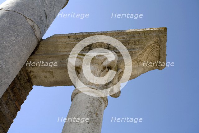 An ancient synagogue in Ostia Antica, Italy. Artist: Samuel Magal