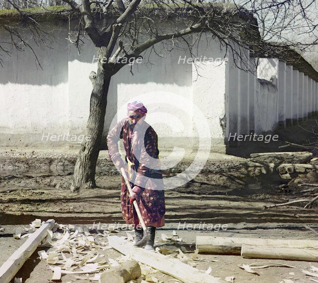 Carpenter, Samarkand, between 1905 and 1915. Creator: Sergey Mikhaylovich Prokudin-Gorsky.