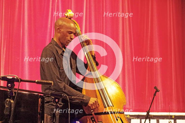 Larry Bartley, Denys Baptiste Quartet, Battle Jazz Festival, Battle, East Sussex, July 2023. Creator: Brian O'Connor.
