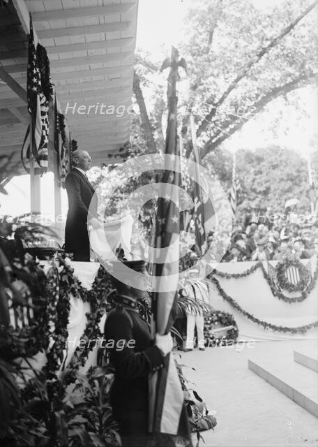 Statue of Commodore John Barry unveiled, Washington DC, 16 May 1914.  Creator: Harris & Ewing.