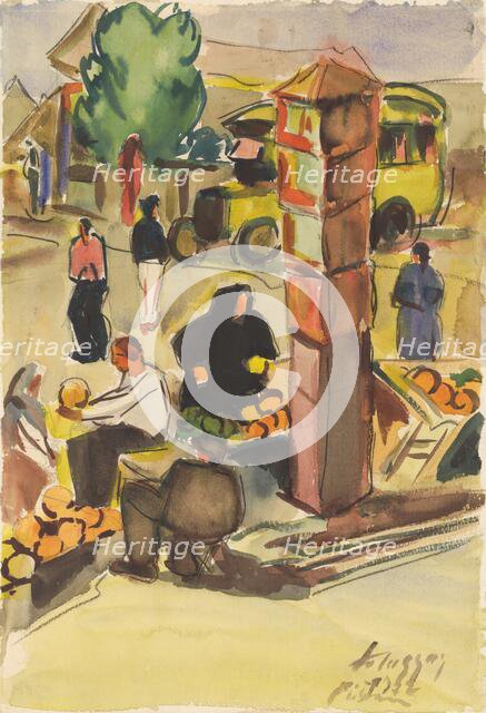 On the market, 1932. Creator: Zolo Palugyay.