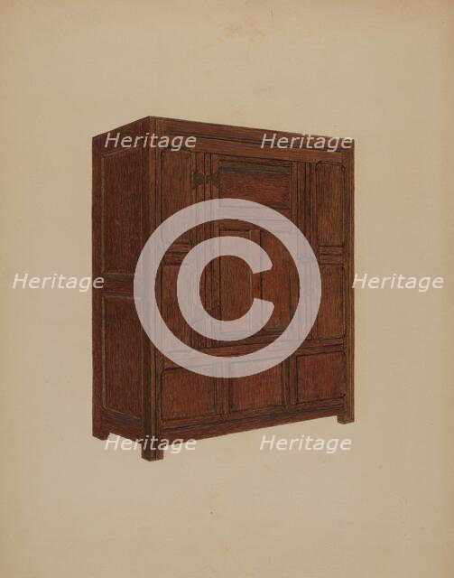 Cupboard, c. 1937. Creator: Meyer Goldbaum.