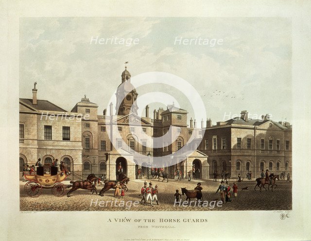 'A View of the Horse Guards from Whitehall', London. Artist: Unknown