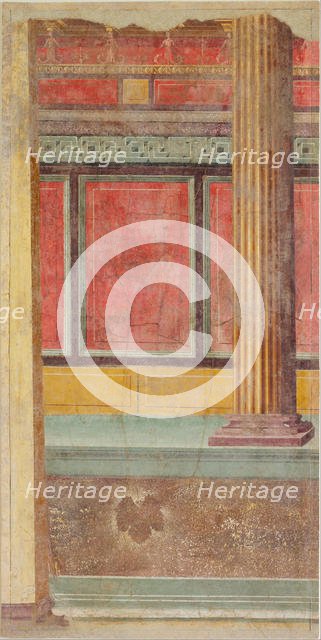 Wall painting from Room F of the Villa of P. Fannius Synistor at Boscoreale, ca. 50-40 B.C. Creator: Unknown.